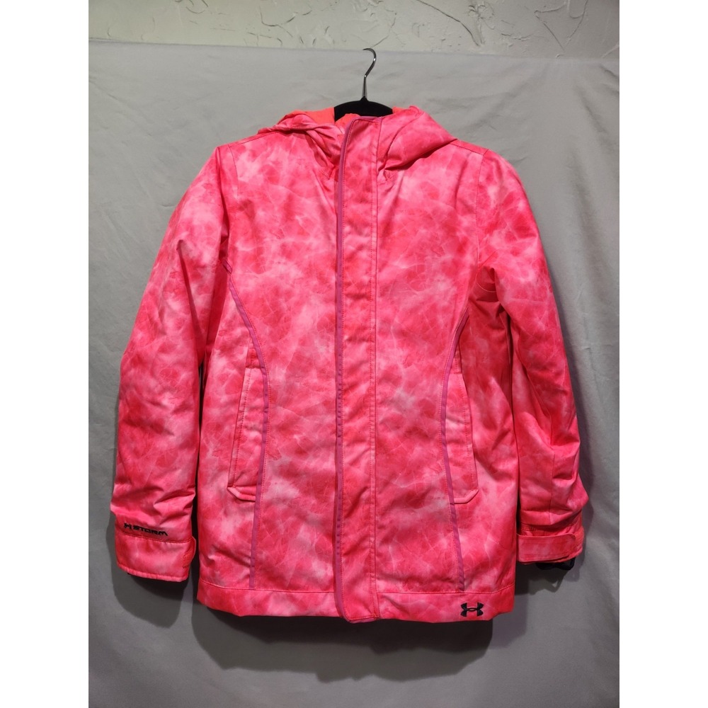 Under Armour Storm Coldgear Infrared Ski Snowboard Jacket Neon Pink Tie Dyed YMD